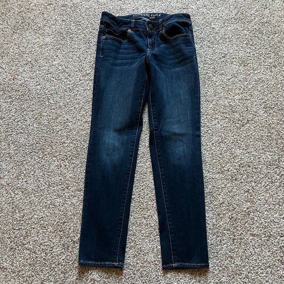 American Eagle 6 Regular Dark Wash Blue Super Skinny Jeans - Picture 2 of 6
